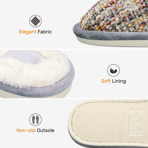 Faux Fur Mule Slipper - Black
